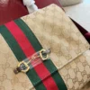 Gucci Horsebit Gold Monogram Canvas Handbag