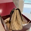 Gucci Horsebit Gold Monogram Canvas Handbag