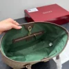 Gucci GG Supreme Brown Leather Tote Bag