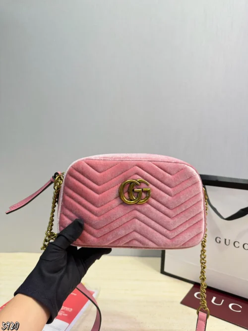 Gucci Black Chain Leather Vanity Bag