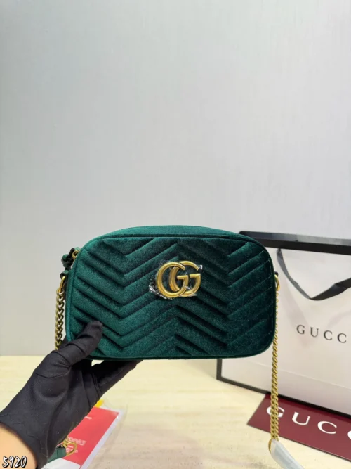 Gucci Black Chain Leather Vanity Bag