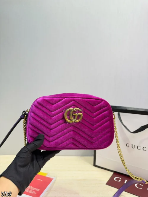 Gucci Black Chain Leather Vanity Bag