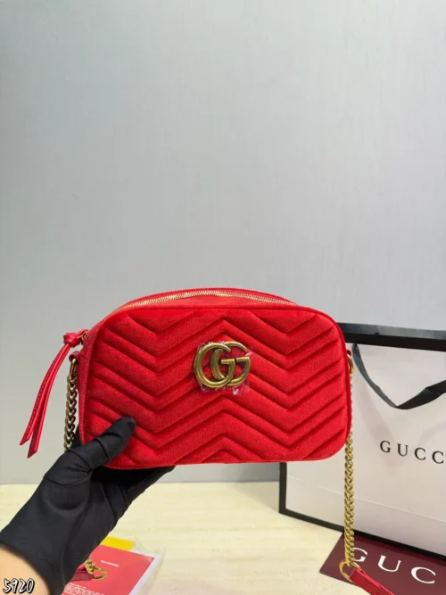 Gucci Black Chain Leather Vanity Bag