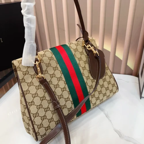 Gucci Horsebit Monogram Top Handle Bag
