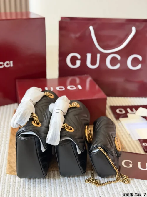 Gucci Marmont Chain Lambskin Vanity Bag