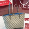 Gucci GG Supreme Medium Brown Monogram Leather Tote Bag Style 0132