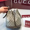 Gucci GG Supreme Medium Brown Monogram Leather Tote Bag Style 0132