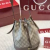 Gucci GG Supreme Medium Brown Monogram Leather Tote Bag Style 0132