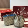 Gucci GG Supreme Medium Brown Monogram Leather Tote Bag Style 0132