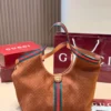 Gucci GG Supreme Brown Monogram Leather Card Holder