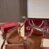 Gucci GG Supreme Brown Monogram Leather Card Holder