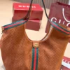 Gucci GG Supreme Brown Monogram Leather Card Holder