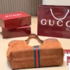 Gucci GG Supreme Brown Monogram Leather Card Holder