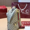 Gucci GG Supreme Small Brown Leather Backpack