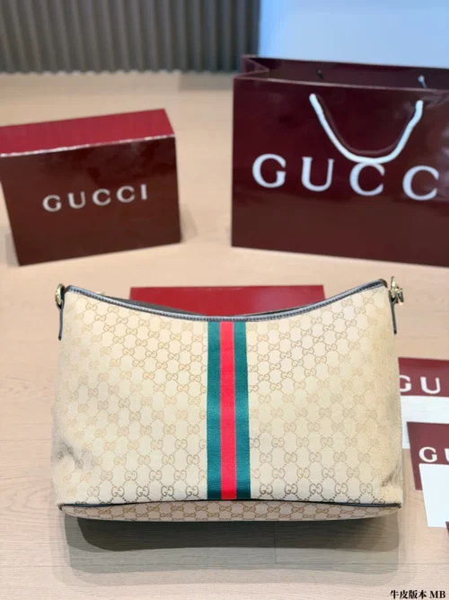 Gucci GG Supreme Brown Monogram Leather Card Holder Style 0136