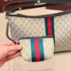Gucci GG Supreme Brown Monogram Leather Card Holder Style 0136