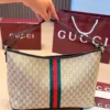 Gucci GG Supreme Brown Monogram Leather Card Holder Style 0136