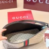 Gucci GG Supreme Brown Monogram Leather Card Holder Style 0136
