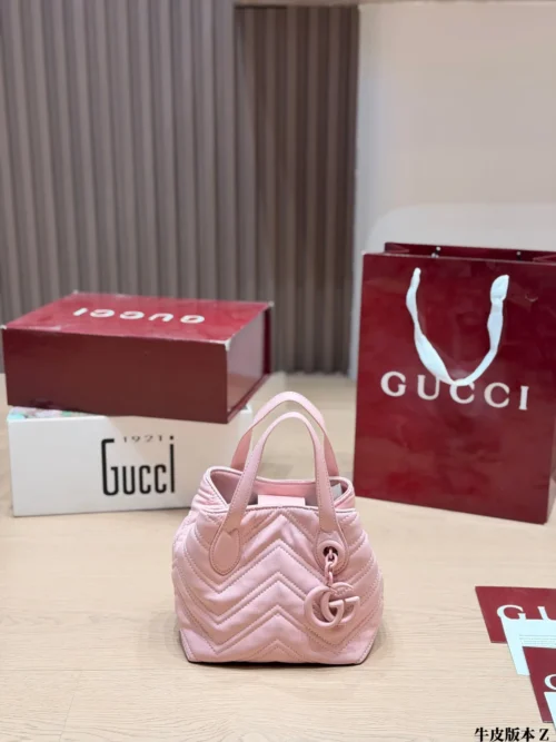 Gucci Marmont Small Leather Tote Bag