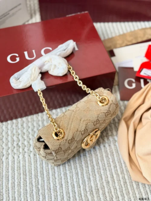 Gucci Marmont Beige Monogram Bag