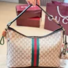 Gucci GG Supreme Mini Brown Monogram Leather Hobo Bag