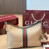 Gucci GG Supreme Mini Brown Monogram Leather Hobo Bag