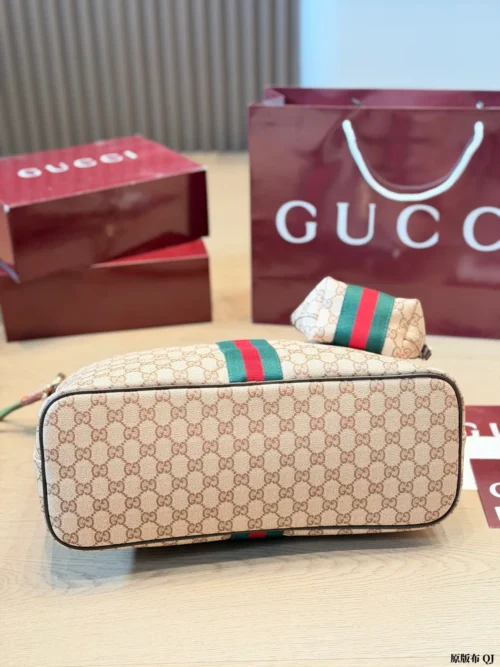Gucci GG Supreme Mini Brown Monogram Leather Hobo Bag