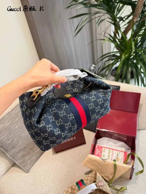 Gucci Blue Monogram Denim Bag