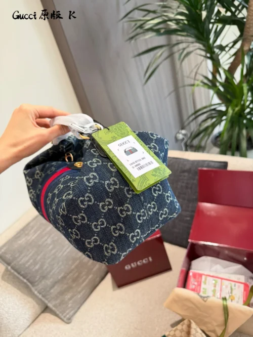 Gucci Blue Monogram Denim Bag