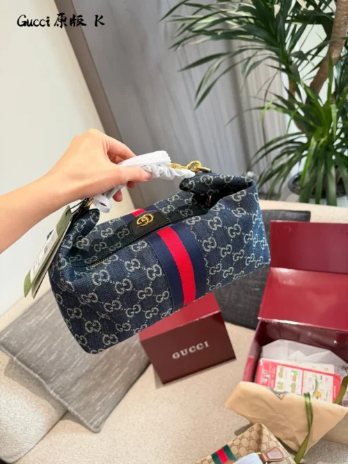 Gucci Blue Monogram Denim Bag