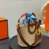Hermes Picotin Raffia Bucket Bag