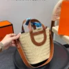 Hermes Picotin Raffia Bucket Bag