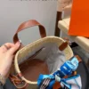 Hermes Picotin Raffia Bucket Bag