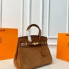 Hermes Birkin Suede Handbag Style 0134