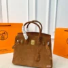 Hermes Birkin Suede Handbag Style 0134