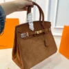 Hermes Birkin Suede Handbag Style 0134