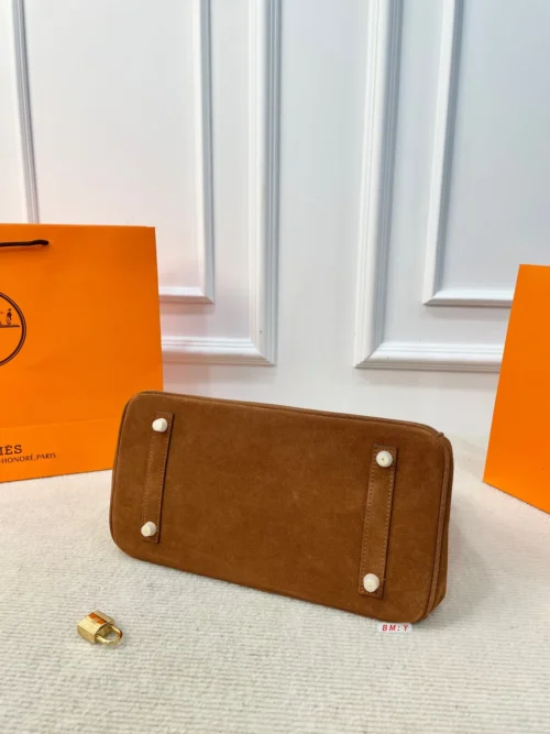 Hermes Birkin Suede Handbag Style 0134