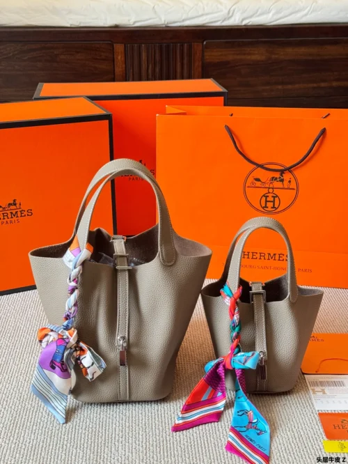Hermes Picotin Leather Bag Style 0146