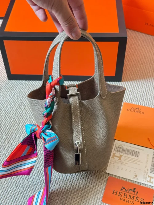 Hermes Picotin Leather Bag Style 0146