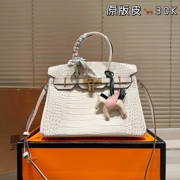HERMES0150-01 Hermes Birkin Leather Bag Style 0150
