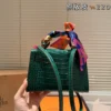 Hermes Kelly Croc-Embossed Leather Bag Style 0154