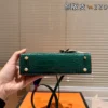 Hermes Kelly Croc-Embossed Leather Bag Style 0154