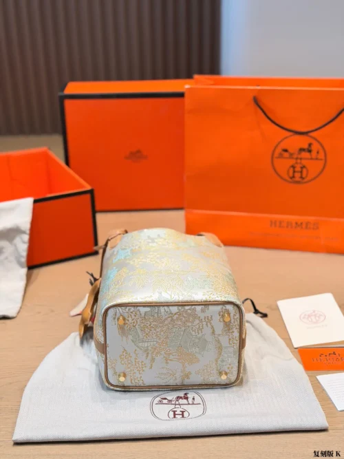 Hermes Picotin White Leather Bag