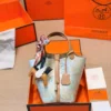 Hermes Picotin White Leather Bag