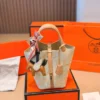 Hermes Picotin White Leather Bag