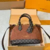 Louis Vuitton Brown Quilted Suede Bag