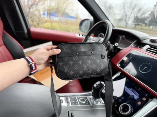 Louis Vuitton Leather Messenger Bag