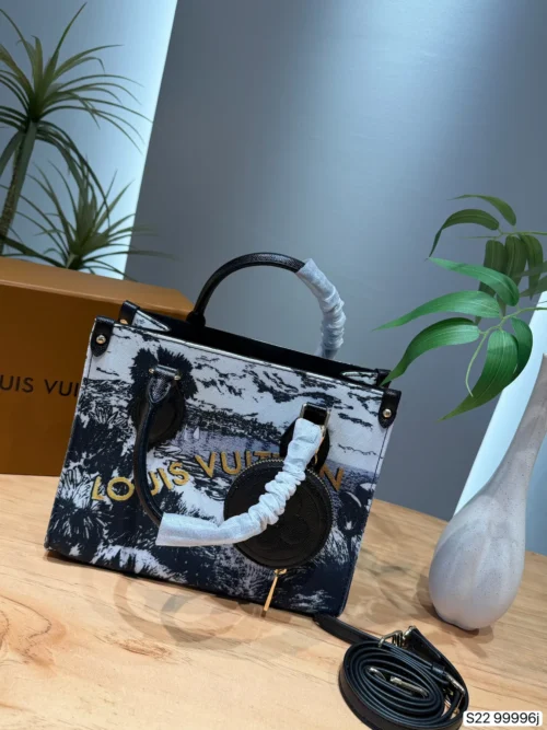 Louis Vuitton OnTheGo Gold Embroidered Canvas Bag