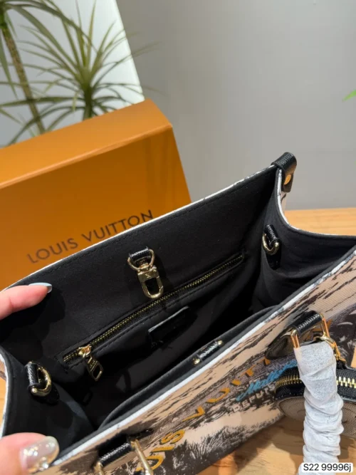 Louis Vuitton OnTheGo Gold Embroidered Canvas Bag