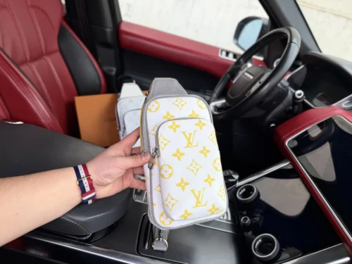 Louis Vuitton Silver Canvas Crossbody Bag